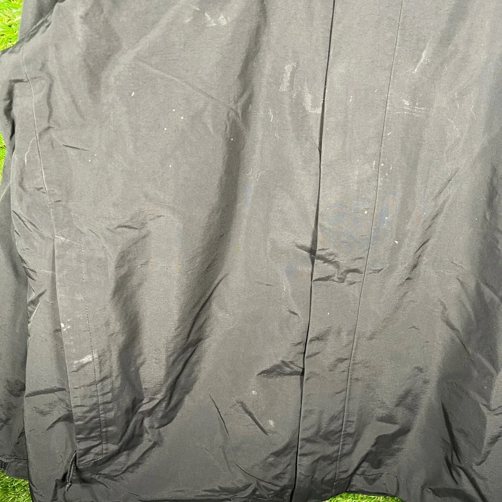 The North Face Mens Black Hooded Rain Jacket XXL Windbreaker Fleece Lined 4809